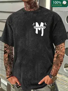 Arrow Through Heart Graphic T-Shirt - Casual Crew Neck Short Sleeve Shirt with Geometric Arrow & Heart Print, Machine Washable Retro Streetwear Basic for Year-Round Wear, Versatile Matching Outfits Valentine's Day, Valentine's Day gifts