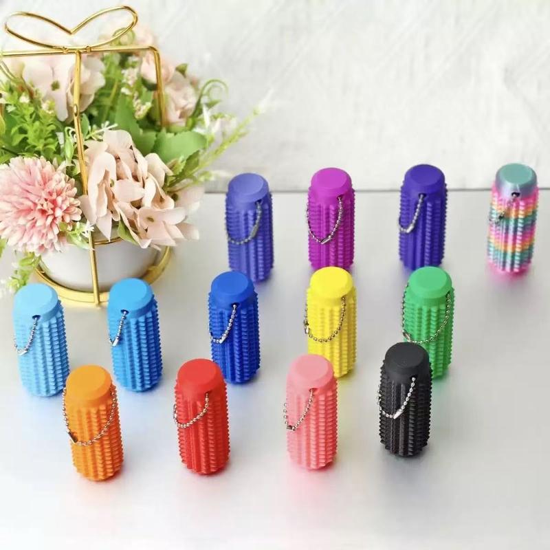 Little Ouchies Grippie Pain Fidget Toy for Anxiety Relief ADHD Focus Spiky Sensory Stim Toy for Adults with Hard Plastic Spikes Stress Relief Keychain for Office Desk On-The-Go Multipurpose Fidget Toys tools experience Stress Relief Toy