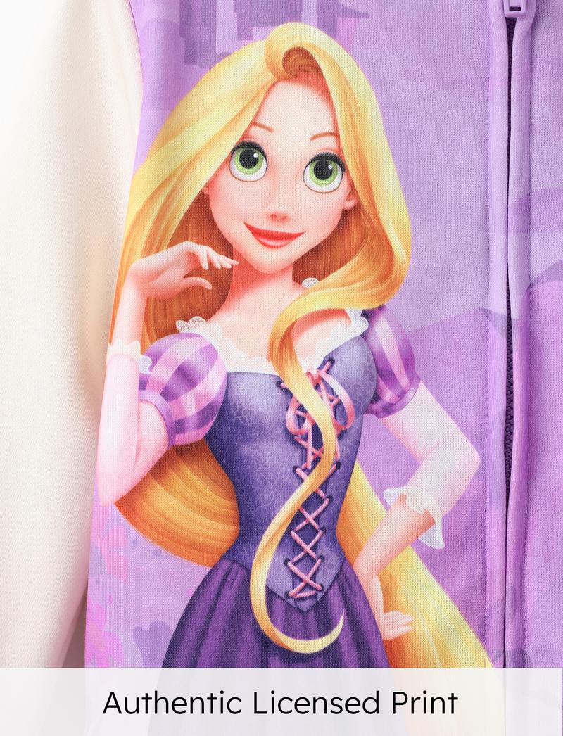 Disney Princess Kids' Baseball Jackets Featuring Moana Rapunzel & Other Princesses Colorful Printed Cute Style