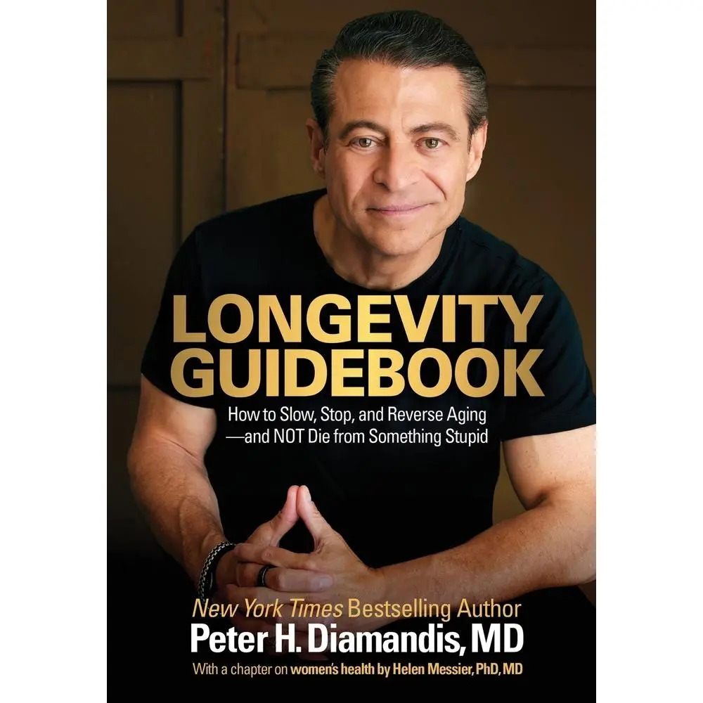 Like New Hard Cover Longevity Guidebook - 2025 English Edition by Peter H. Diamandis, Ethos Collective, 236-Page Practical Reference for Health Enthusiasts to Slow Aging, Avoid Preventable Deaths, Optimize Diet, Improve Mindset, 2025 Edition
