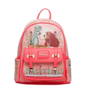 Wondapop Disney Lady And The Tramp At Tony's Restaurant 11" Vegan Leather Fashion Mini Backpack
