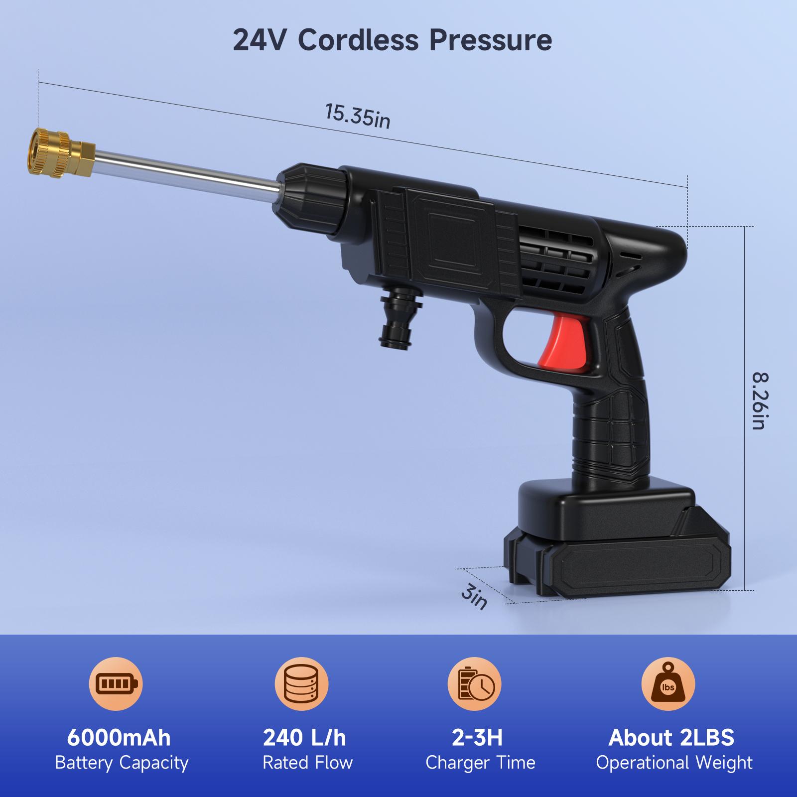 cordless portable pressure washer accessories and specifications