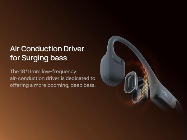 SHOKZ NEW OpenRun Pro 2 - Open-Ear, Bone Conduction Sport Headphones - Sweat Resistant, Workout Headphones with Deep Bass and Smart Mic