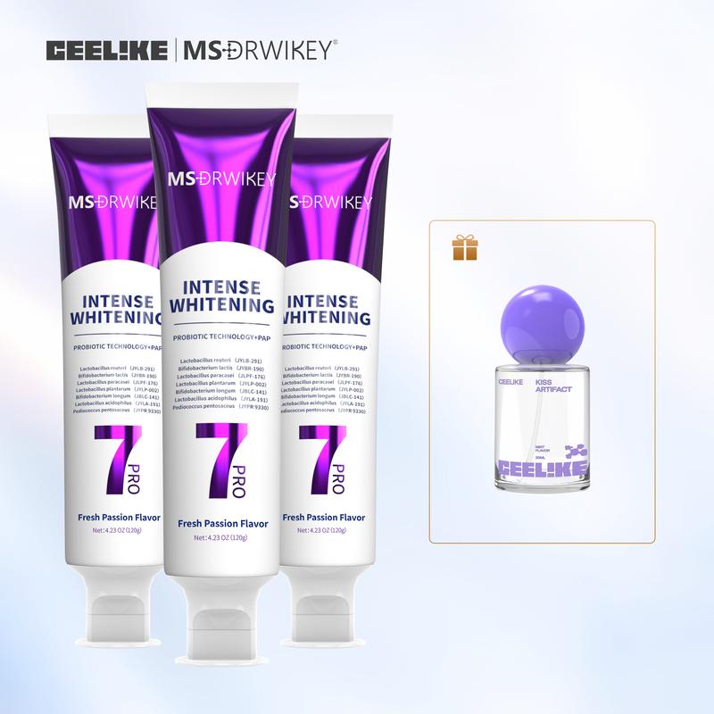 MSDRWIKEY | CEELIKE 3-Pack 7pro Toothpaste + Mouth Spray | Value Combo Pack