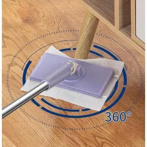 No-wash Mop, Uses Disposable Face Towel, Hands-Free Replacement, Dry and Wet Multi Surface Floor Cleaner, Bathroom Cleaning