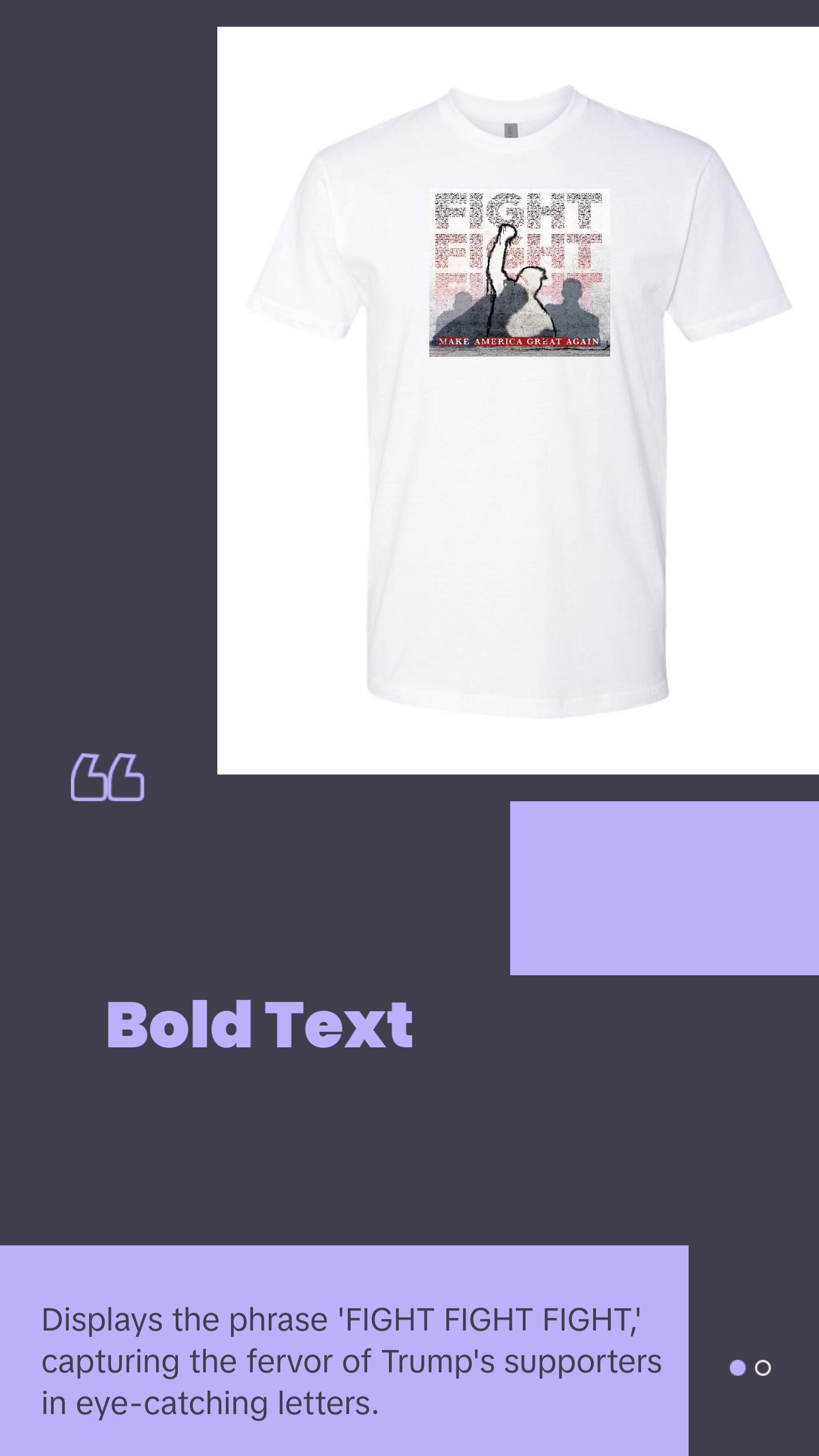 Unisex Iconic Trum Fight Fight Fight T-shirt