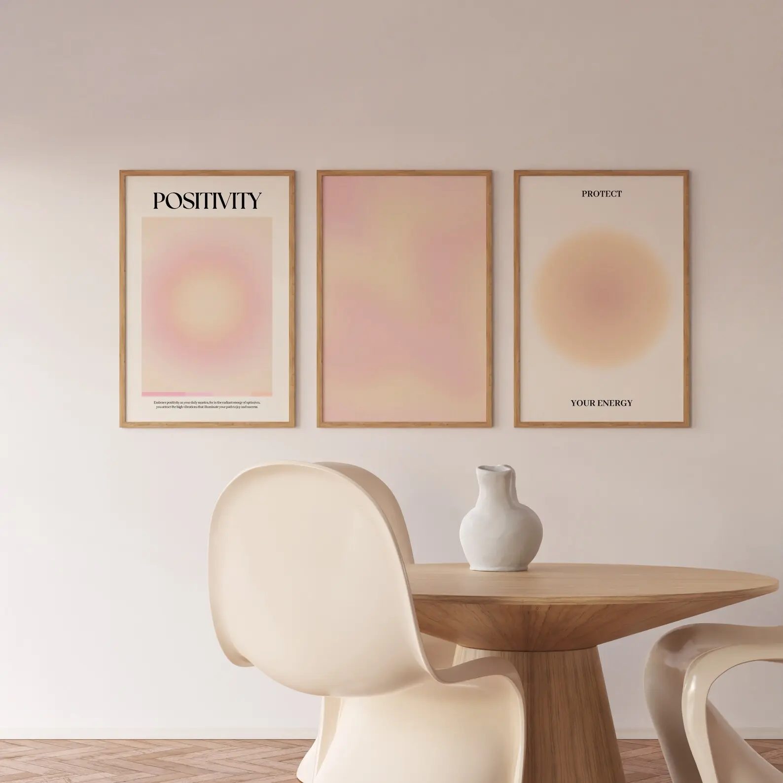 Aura Poster Set of 3, Positivity Art Print, Aura Prints, Retro Gradient Poster 3 Piece Wall Art Trendy Bedroom Decor, DIGITAL DOWNLOADS