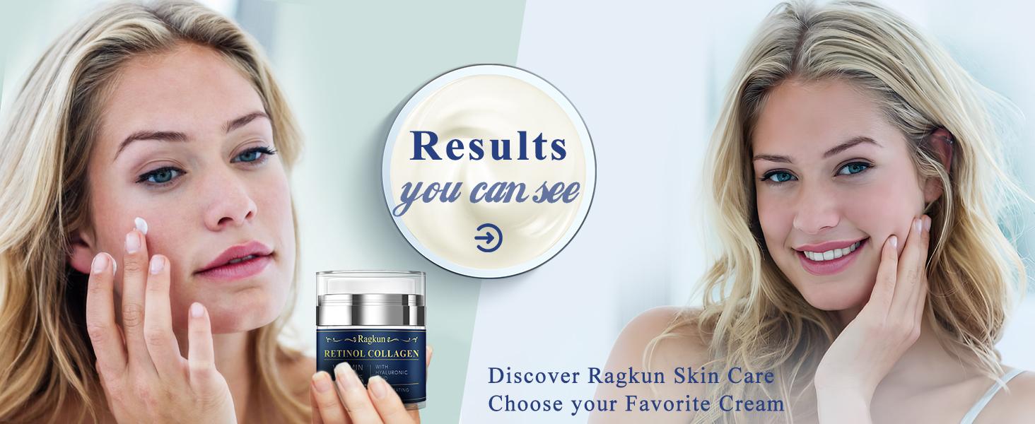 【Limited-time flash sale】Ragkun Retinol Collagen Cream - Advanced Anti-Wrinkle Formula with Vitamin A B C E & Hyaluronic Acid for Firming & Moisturizing - 1.7 fl oz