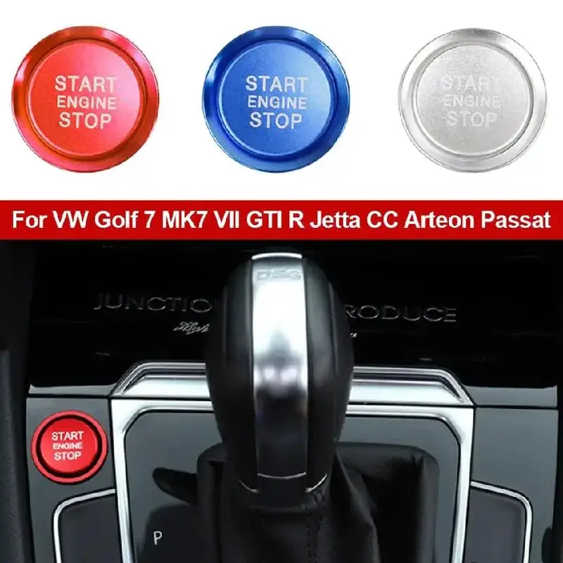 2026 New Car Engine Start Button Ignition Key Ring Cover Trim for VW Golf 7 MK7 VII GTI R Jetta CC Arteon Passat B8 Touareg T-roc