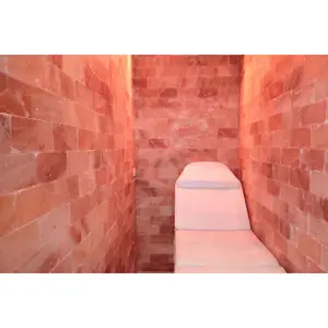 Himalayan Salt Bricks for Sauna – Natural Pink Salt Tiles (4”x8” or 8”x8”) – Decorative Sauna Wall Blocks for Spa, Wellness & Ambient Lighting