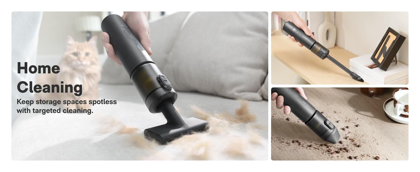 HOTO Cordless Handheld Car Vacuum Cleaner - 4-in-1 Portable Mini with 20000Pa Strong Suction & Electric Air Duster for Home, Office & Car Cleaning