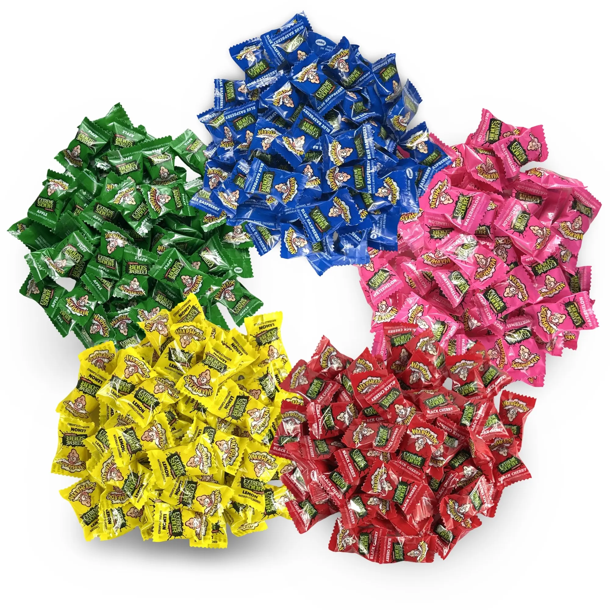 Warheads Extreme Sour Candy 8 Oz. Tub | Choose Watermelon, Lemon, Blue Raspberry, Green Apple, or Black Cherry