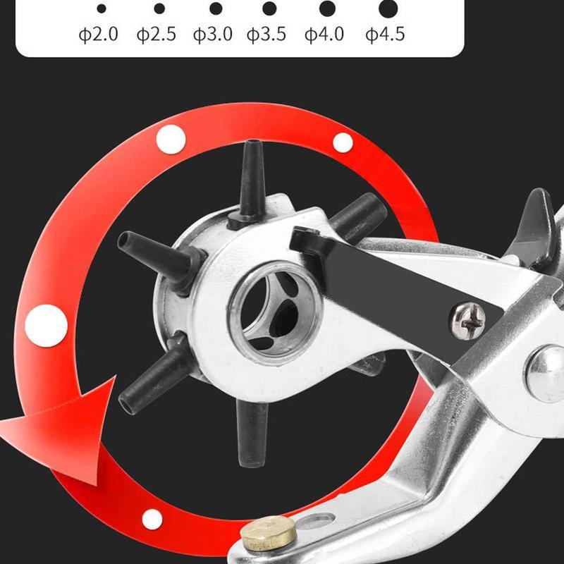 Multifunctional Belt Hole Punching Tool, Professional PU Leather Paper Hole Punching Tools, Portable Handheld Hole Punch for Home & Daily Industrial Use