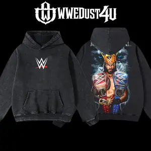 WWEDust4U Retro Vintage Limited Edition Roman Reigns "Jefe Tribal" Hoodie 100% Cotton Blend Pre-washed for Softness Classic Menswear - Fabric, Apparel