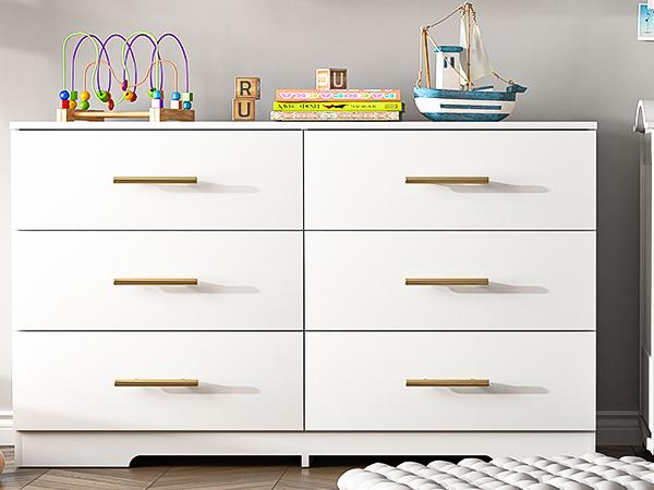 6 Drawer Wooden Dresser, Large Storage Cabinet Modern Chest of 6 Drawers Night Table, Bedroom Storage Organizer, Storage Dresser Chest of Drawers for Bedroom, Closet, Living Room 6 Drawer Wooden Dresser, Large Storage Cabinet Modern Chest of 6 Drawers Night Table, Bedroom Storage Organizer, Storage Dresser Chest of Drawers for Bedroom, Closet, Living Room