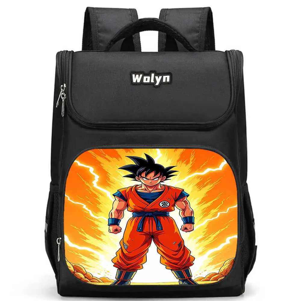 2026 New Dragon Ball Super Printed Small Backpack, Large Capacity, Waterproof, Lightweight, Anime School Backpack with Spine Protection