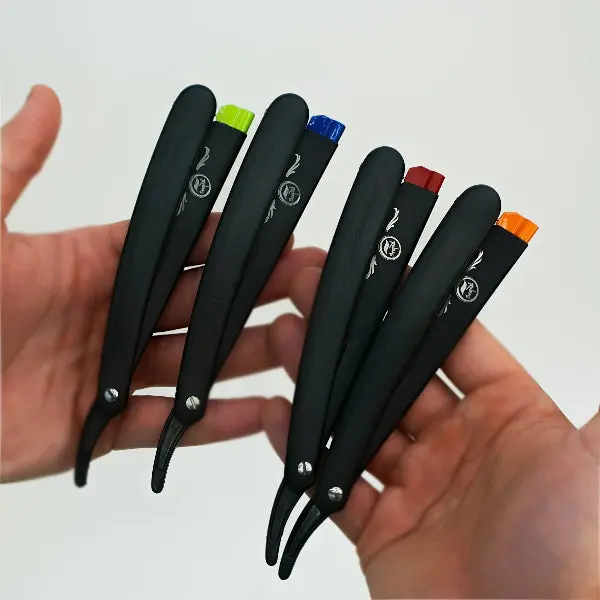 Rolda - Matte Barber Straight Razor Blade Holder | Dual Fold, Lightweight