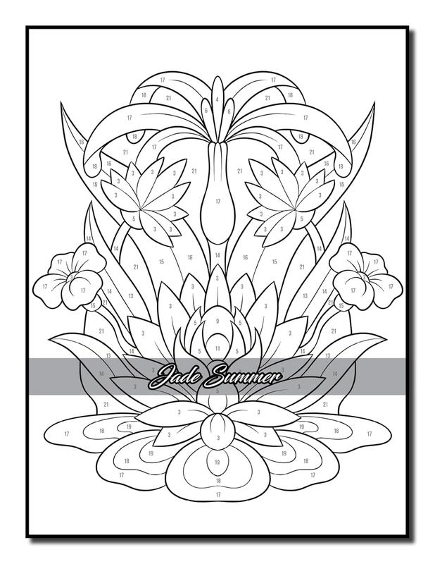 Color by Number Flowers: An Adult Coloring Book with Fun, Easy, and Relaxing Coloring Pages (Color by Number Coloring Books)