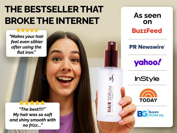 Herstyler Argan Oil Hair Serum - Anti-Frizz Hair Serum for Frizzy and Damaged Hair - Lightweight Heat Protectant Serum for Hair Growth - Hair Oil Serum with Aloe Vera, Vitamin E & Argan Oil - Boosts Shine & Hydration - Haircare - 2 Fl Oz - 1 Pack Herstyler Argan Oil Hair Serum - Anti-Frizz Hair Serum for Frizzy and Damaged Hair - Lightweight Heat Protectant Serum for Hair Growth - Hair Oil Serum with Aloe Vera, Vitamin E & Argan Oil - Boosts Shine & Hydration - Haircare - 2 Fl Oz - 1 Pack