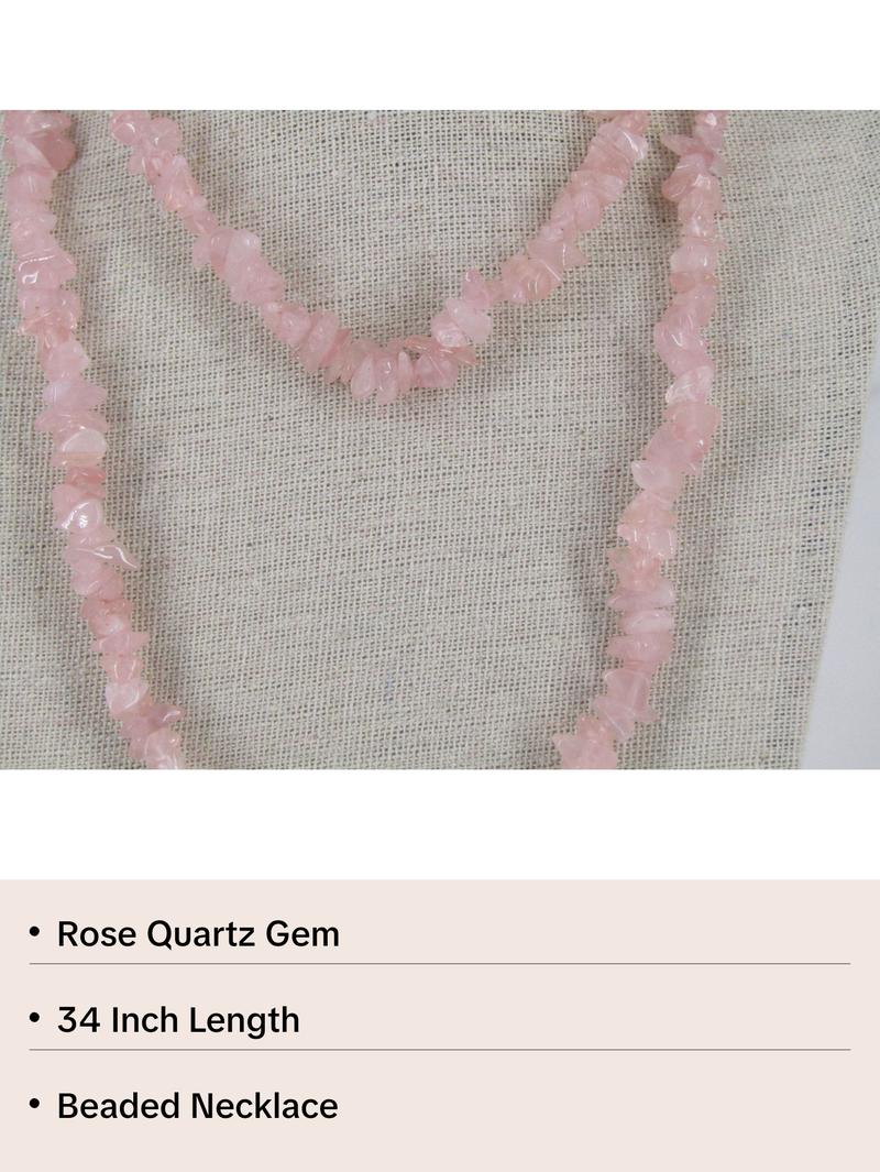 Rose Quartz Beaded Necklace