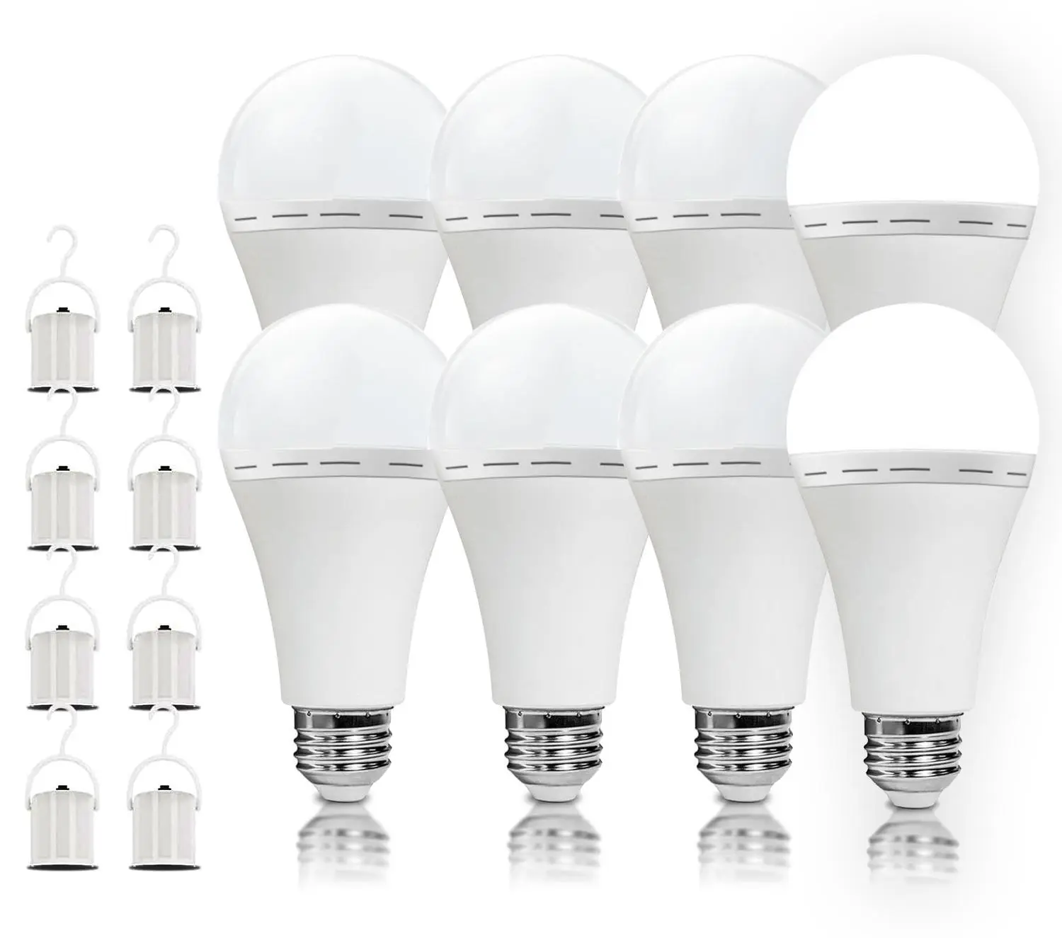 Rechargeable LED Emergency Light Bulbs, E26 120V 9W (60W Equivalent) 6000K Daylight with 1200mAh Battery, Rechargeable for Daily Use and Backup, Storm Power Backup Storm-Ready Led Lights for Home Power Outage Camping