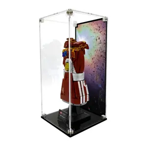 Acrylic Display Case UV Print Compatible with LEGO® 76223 Marvel Nano Gauntlet - Set Not Included
