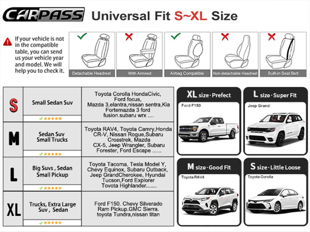 CAR PASS Leather Car Seat Cover Front Seats,3D Air Mesh Seat Covers for Car,Breathable Premium Leather Mesh Front Seat Covers Universal Fit for Cars Sedans Trucks Vans SUVs, Black&Red