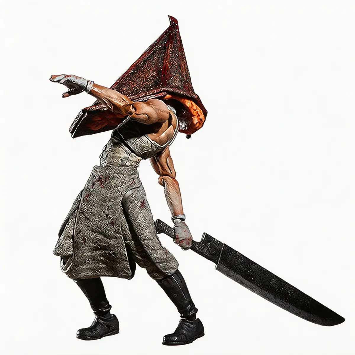 Silent Hill 2 Non-Toxic Fully Articulated PVC Horror Action Figures - SP-055 Pyramid Head, SP-061 Bubble Head Nurse (2 SKUs Sold Separately), Unisex Full-Body Weathered Paint Collectible for Toy Photography Enthusiasts