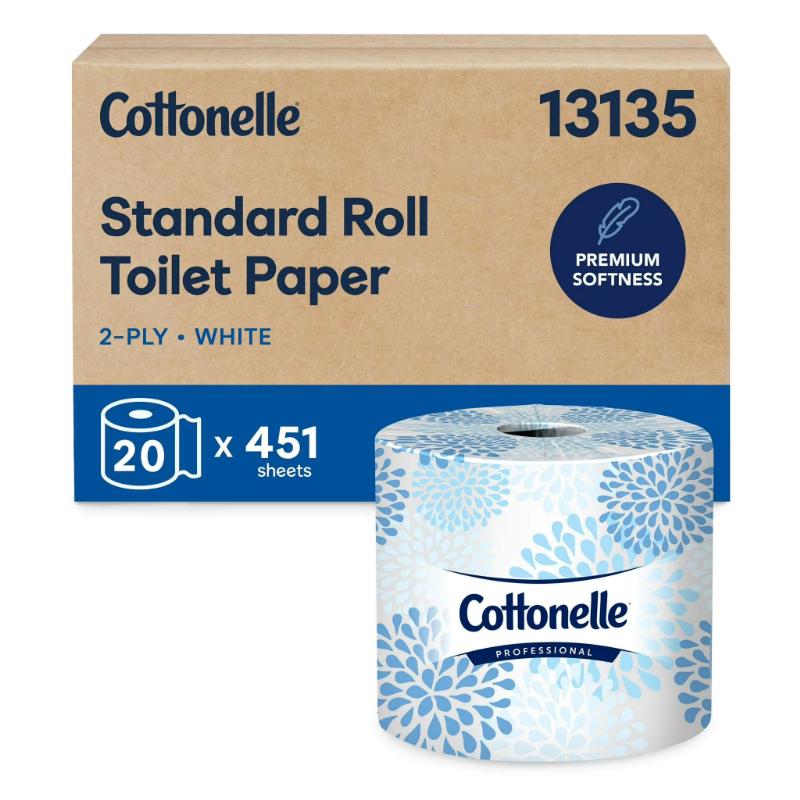 Cottonelle Professional Standard Roll Toilet Paper, Bulk (13135), 2-Ply, White