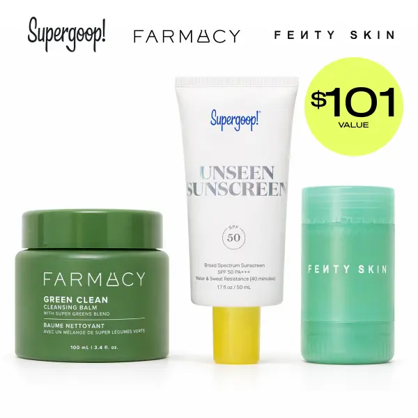 FabFitFun Glass Skin Set ($101 Value!) | Supergoop, Pharmacy, Fenty Skin | Cleansing Balm, Sunscreen, Lip Mask