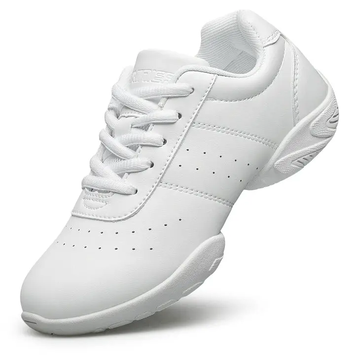 BAXINIER Cheerleading Dance Shoes - Breathable Rubber Sole, Flexible Youth Fitness Gymnastic Tumbling Competition Sneakers, Dancing, Stunts, Aerobics, Shock Absorption, All Seasons