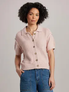 Kenzley Short-Sleeve Collared Sweater