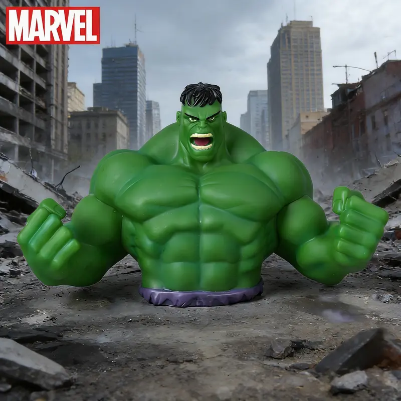 Marvel Hulk Piggy Bank Figurine 1PC Officially Licensed Money Box PVC Collectible Desktop Organizer Savings Jar Home Decor Movie Character Model
