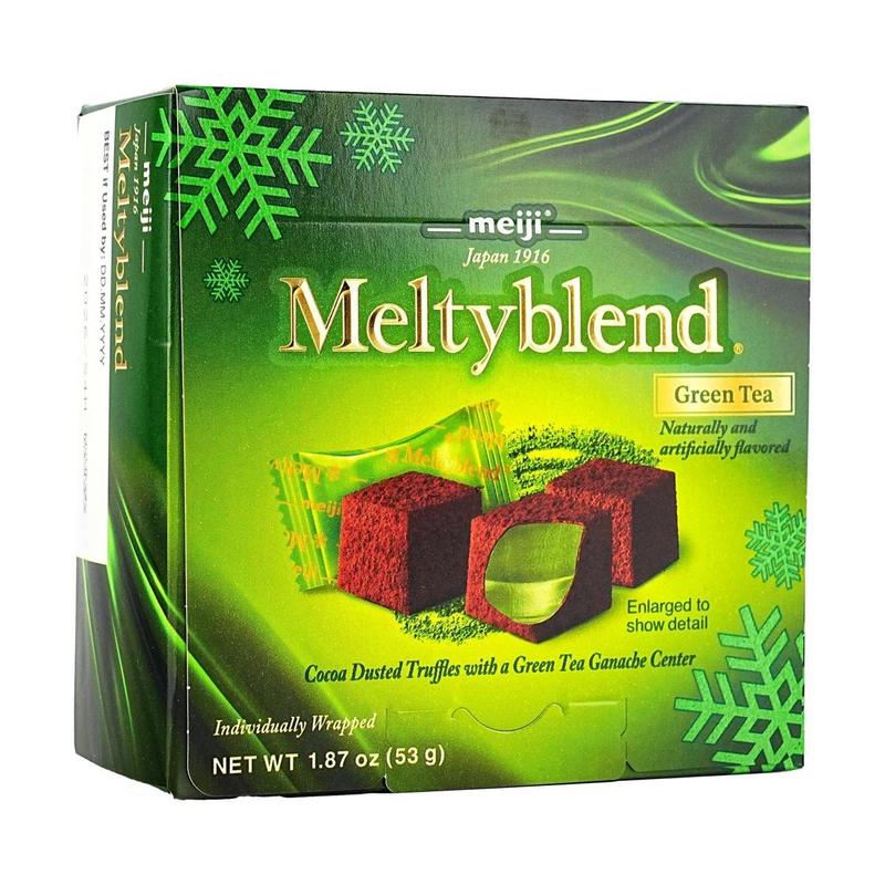 MEIJI MELTYBLEND Matcha Truffle Chocolate 53g - Japanese Creamy White Chocolate with Rich Matcha Filling, Perfect Snack for Tea Time
