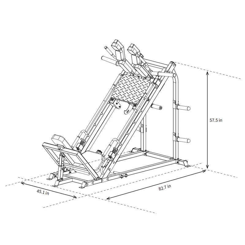 RitFit GAZELLE 3-in-1 Leg Press Hack Squat Machine for Home Gym(Pink/Balck/Orange)