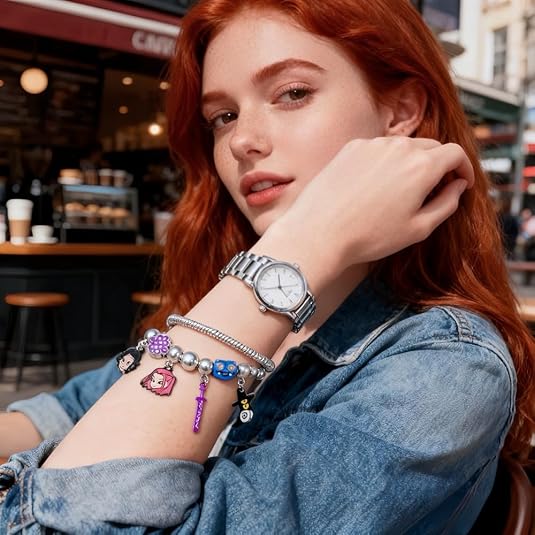 DIY KPop Demon Hunters,Christmas Gift,Inspired Charm Bracelet,Cute Anime Jewelry Gift for Daughter,Fashion Accessory for Kids & Adults