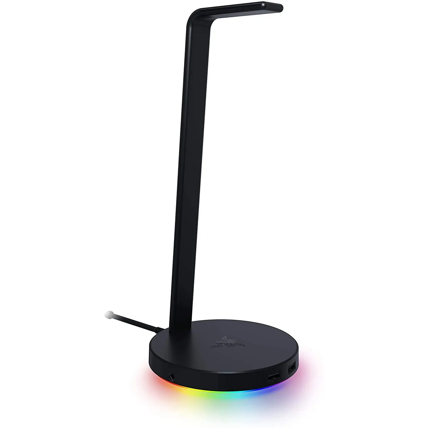Razer Base Station V2 Chroma Gaming Headset Stand - USB Hub, Chroma RGB Lighting, Metallic Headphone Hook, Desk Organizer with Port, PC Gaming Setup Accessories, Audio & Video Accessories