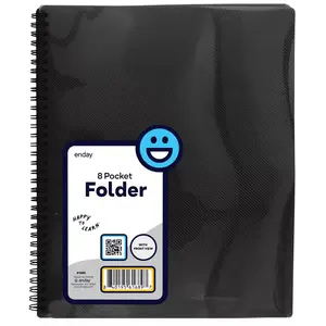 8-Pocket Project Folder, Multi-Pocket Organizer with Front View for School & Office