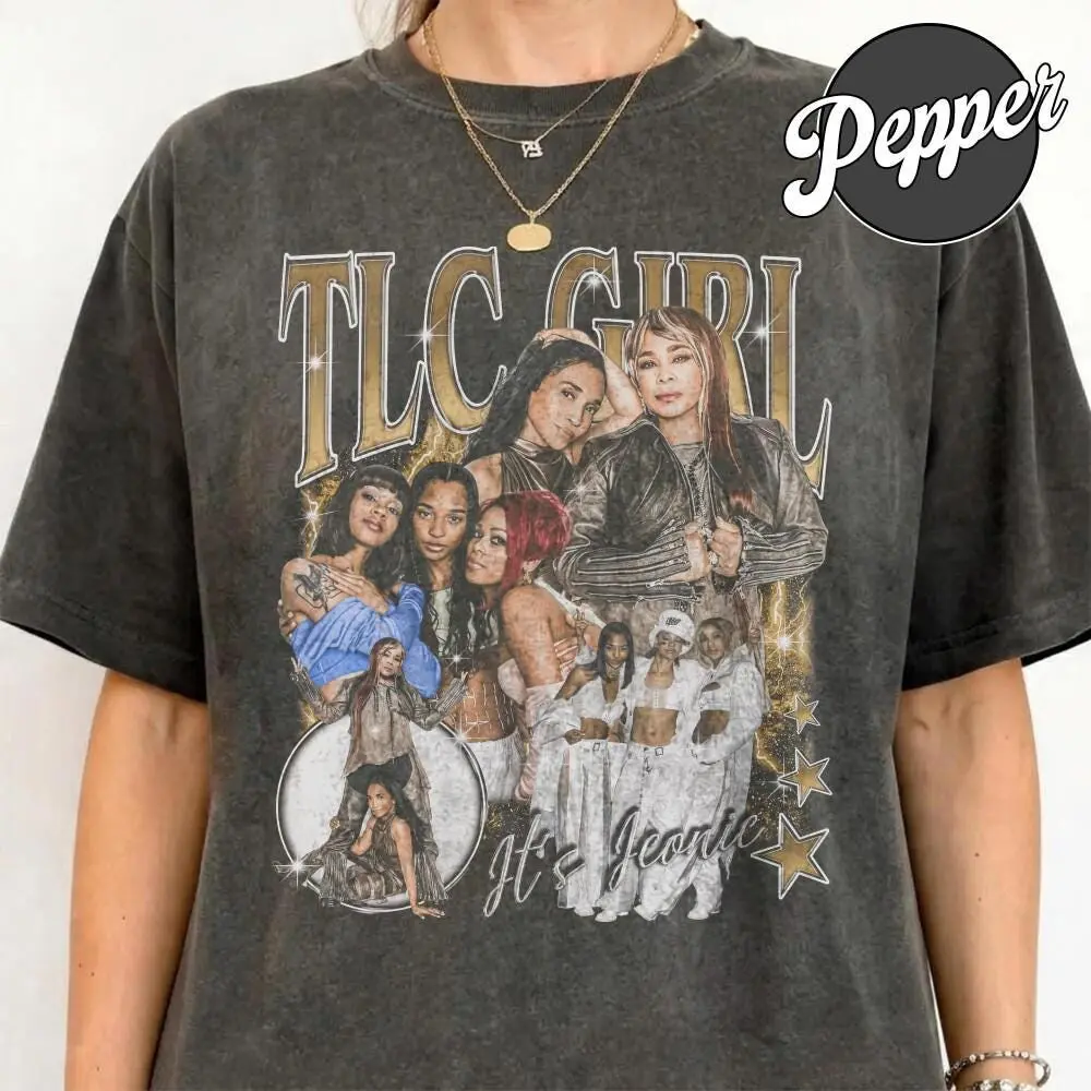 Comfort Colors Bootleg It's Iconic Tour 2026 TLC Girl Group Ft Salt-N-Pepa Graphic T-shirt