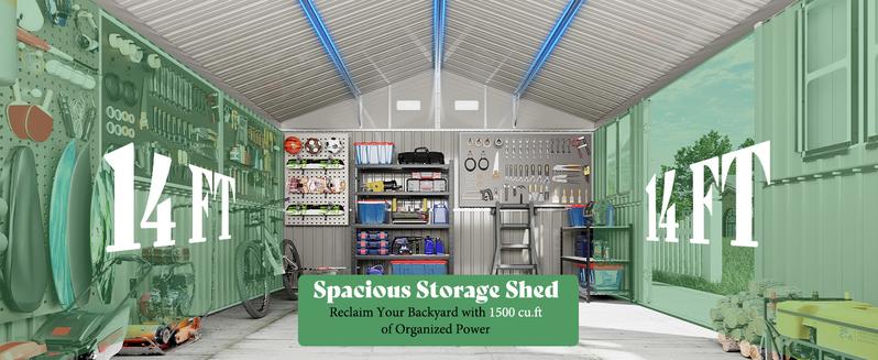 Amerlife Shed 4-pane Window Nordic Cottage Storage Shed Outdoor Metal Garden House Double Hinged Lockable Doors for Backyard Garden Patio Lawn Amerlife Shed 4-pane Window Nordic Cottage Storage Shed Outdoor Metal Garden House Double Hinged Lockable Doors for Backyard Garden Patio Lawn
