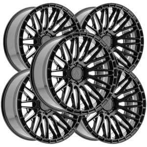 (Set of 5) Arena A118 Karma 20x9 5x5" +1mm Gloss Black Wheels Rims 20" Inch