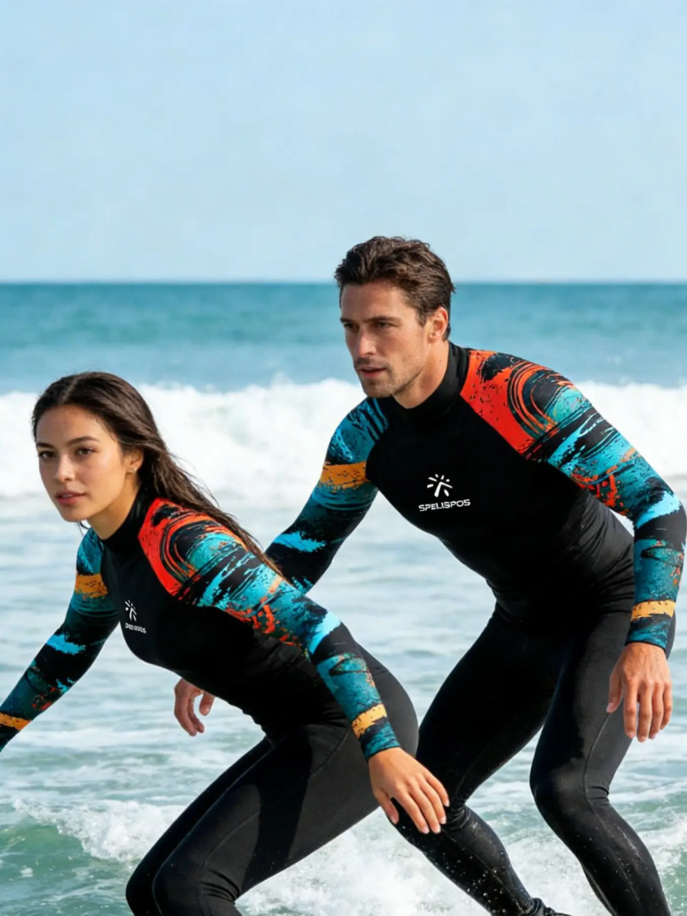 Unisex Quick-Dry Breathable Surfing Wetsuit Top, UV Protection Swimwear, Summer Beach Wear, Tight-Fitting Diving Suit, Fast Dry Swimsuit, Ocean, Water Sports, Outdoor, Men