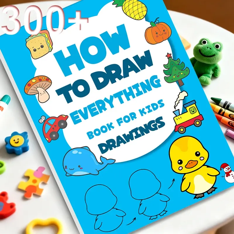 Step-By-Step Simple Art Drawing Kit, Educational Storybooks, Interactive Teaching Aids, Mind Games, Perfect for 3+ Kids, Pre-School Preparation, Drawing Activities, Creative Play, Interactive Elements, Drawing Paper Craft