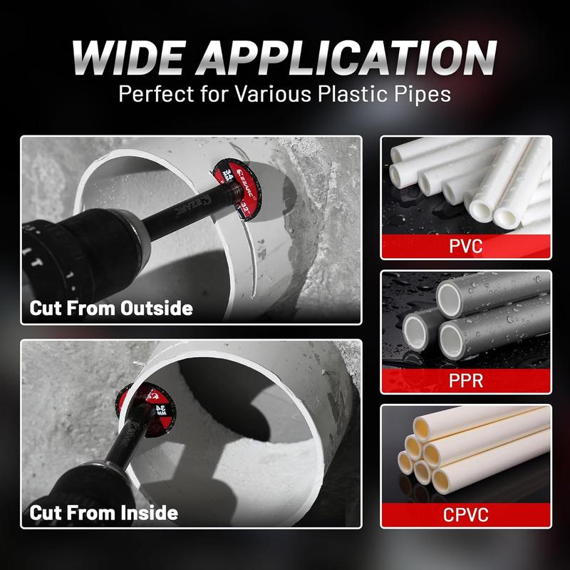 EZARC Tools 2-Piece EZARC Internal Pipe Cutting Blades Set with Diamond Grit Wheel for PVC PPR & CPVC Plastic Pipes 34mm Blade Size EZARC Tools 2-Piece EZARC Internal Pipe Cutting Blades Set with Diamond Grit Wheel for PVC PPR & CPVC Plastic Pipes 34mm Blade Size