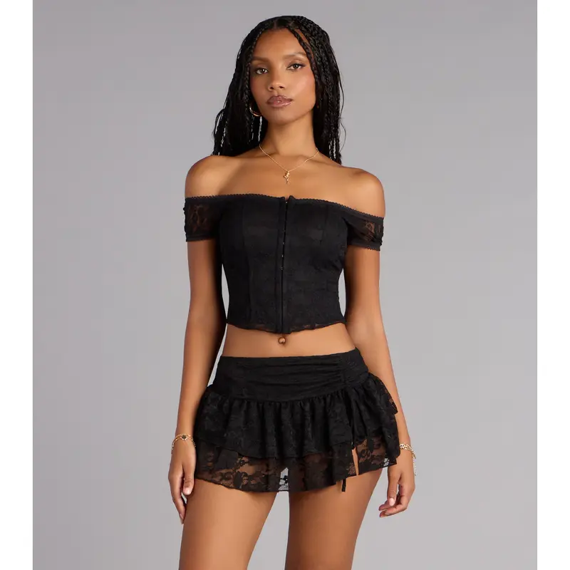 off shoulder top lace - TikTok Shop