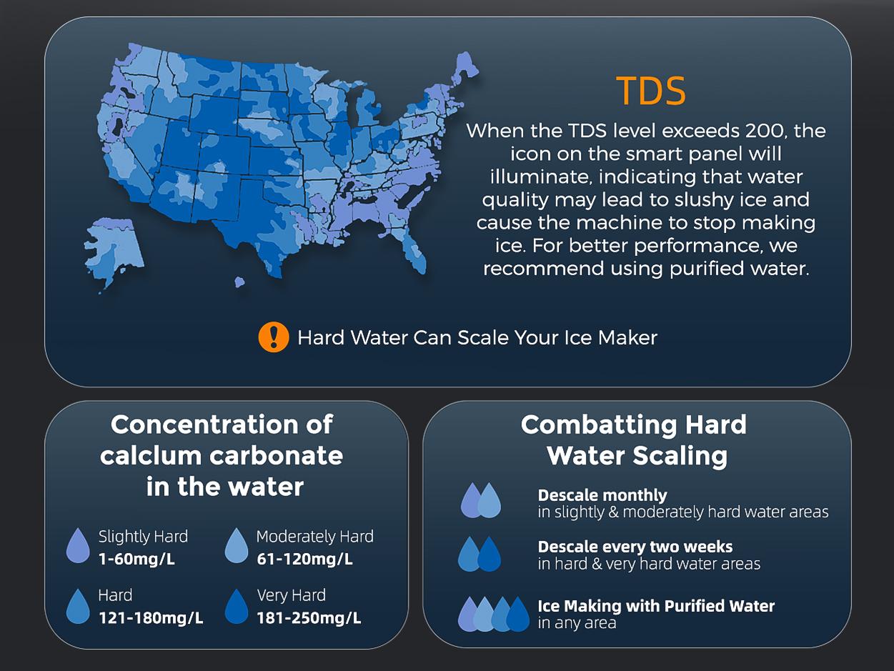 ecozy WiFi Smart Nugget Ice Maker Countertop, Full-Color Smart Panel Ice Machine, 44 lbs/Day, Pull-Out Water Tank, Self-Cleaning