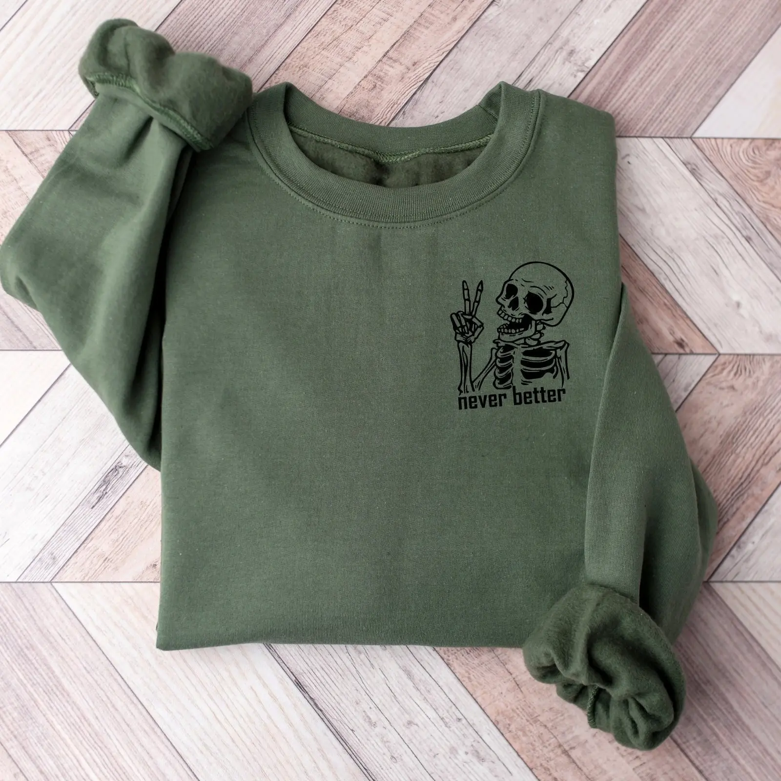 Halloween Skeleton Pocket Size Shirt, Funny Sarcastic Skeleton Shirt, Funny Halloween Skeleton Shirt, Never Better Shirt, Skeleton Halloween Sweater, Fall Season
