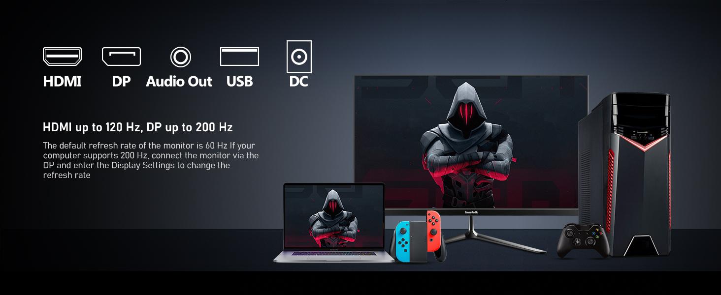 24.5 Inch 200Hz FHD Gaming Monitor | 1080p, 1ms, FreeSync, 99% sRGB, Ultra Slim Frameless Design, HDMI & DP Ports, 75x75 VESA Wall Mountable - Black 24.5 Inch 200Hz FHD Gaming Monitor | 1080p, 1ms, FreeSync, 99% sRGB, Ultra Slim Frameless Design, HDMI & DP Ports, 75x75 VESA Wall Mountable - Black