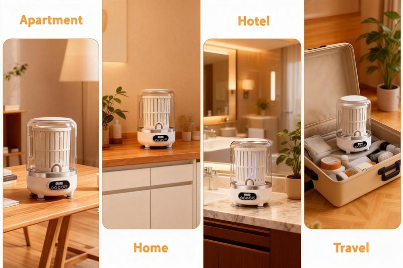 【Latest Products】Mini Washing Machine (Green), Rechargeable Portable Underwear Washing Machine, 3L Extra Large Capacity, Suitable for Travel,Apartment,Camping