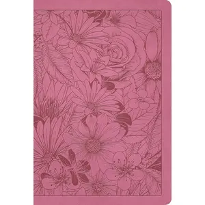 NLT Large Print Premium Value Thinline Bible, Filament Enabled (LeatherLike, Garden Pink)